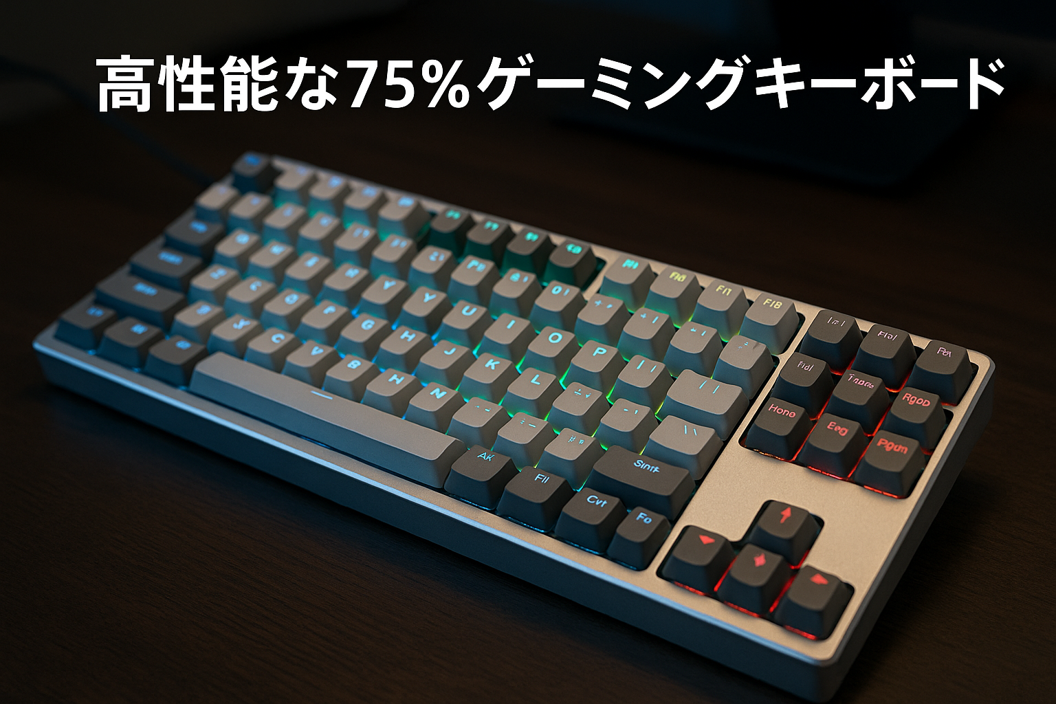 WOBKEY RAINY 75 RT/TTC KOM RGBスイッチ搭載/ラピットトリガー対応ゲーミング磁気キーボード/フルアルミケース/ホットスワン対応/RGB/高性能 / 75%サイズ/81キー (シルバーRT(カーボンプレート))