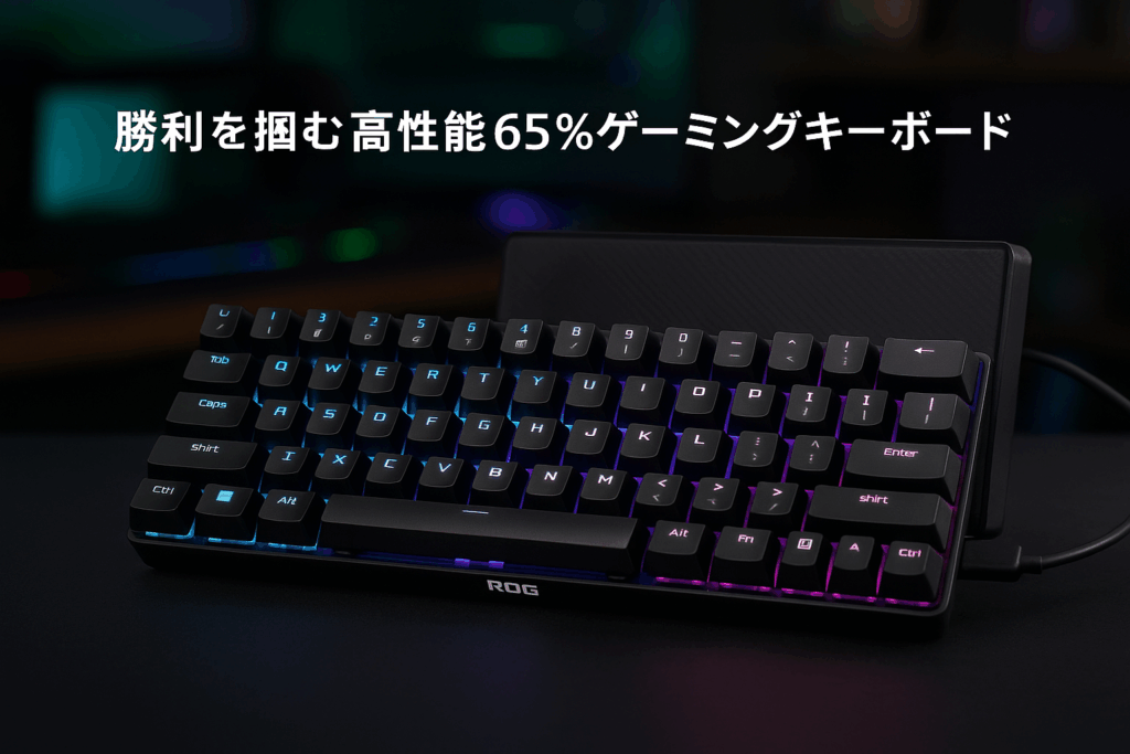 ASUS ゲーミングキーボード ROG Falchion Ace (65%レイアウト/ROG NXメカニカルスイッチ/デュアルUSB-C/タッチパネル/US配列/カバーケース付属/ROGスイッチスタビライザー/消音フォーム/FPS) 国内正規品