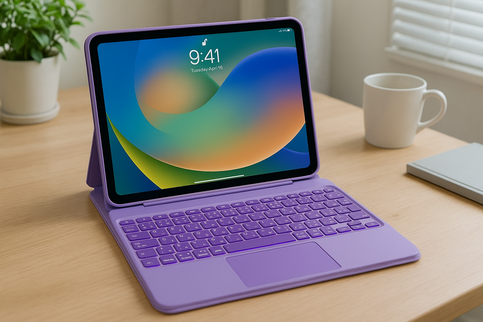 マジックキーボード GOOJODOQ 2024 iPad Air6(M2) 11inch対応スマートキーボード iPad Pro 11第1/2/3/4世代/iPad Air第4/5/6世代通用 トラックパッド付きキーボード ケース 7色バックライト付き 磁気吸着ケース 日本語配列キーボード 日本語説明書 パープル