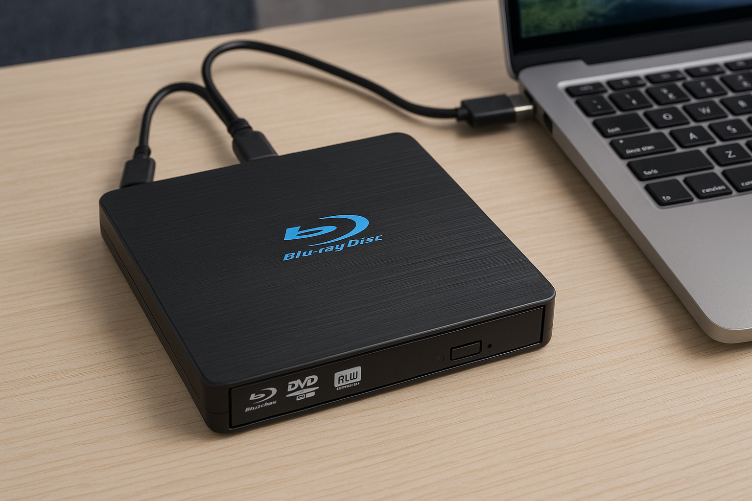 Conreruru ブルーレイドライブ 外付けブルーレイプレーヤー USB-A/Type-C対応 BD/CD/DVD プレーヤー 再生/読み込み/書き込み/焼き対応 ポータブル Blu-ray ドライブblu-ray プレイヤーWindows 7-11 OS/Mac OS対応 bdドライブ 外付け.USB5V2A給電ケーブル付きdvdプレーヤー ブルーレイ対応