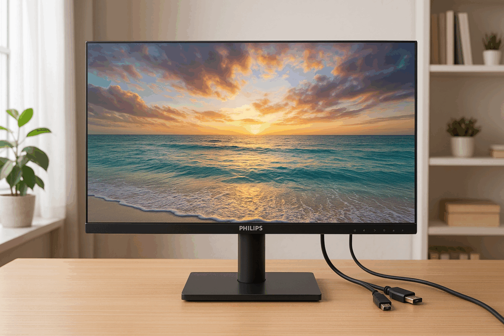 PHILIPS 液晶ディスプレイ PCモニター 272E2FE/11 (27インチ/5年保証/FHD/IPS/D-Sub 15,HDMI,Display Port/昇降・高さ調節/チルト/4面フレームレス/FreeSync(HDMI,DP)ちらつき防止/ブルーライト軽減)
