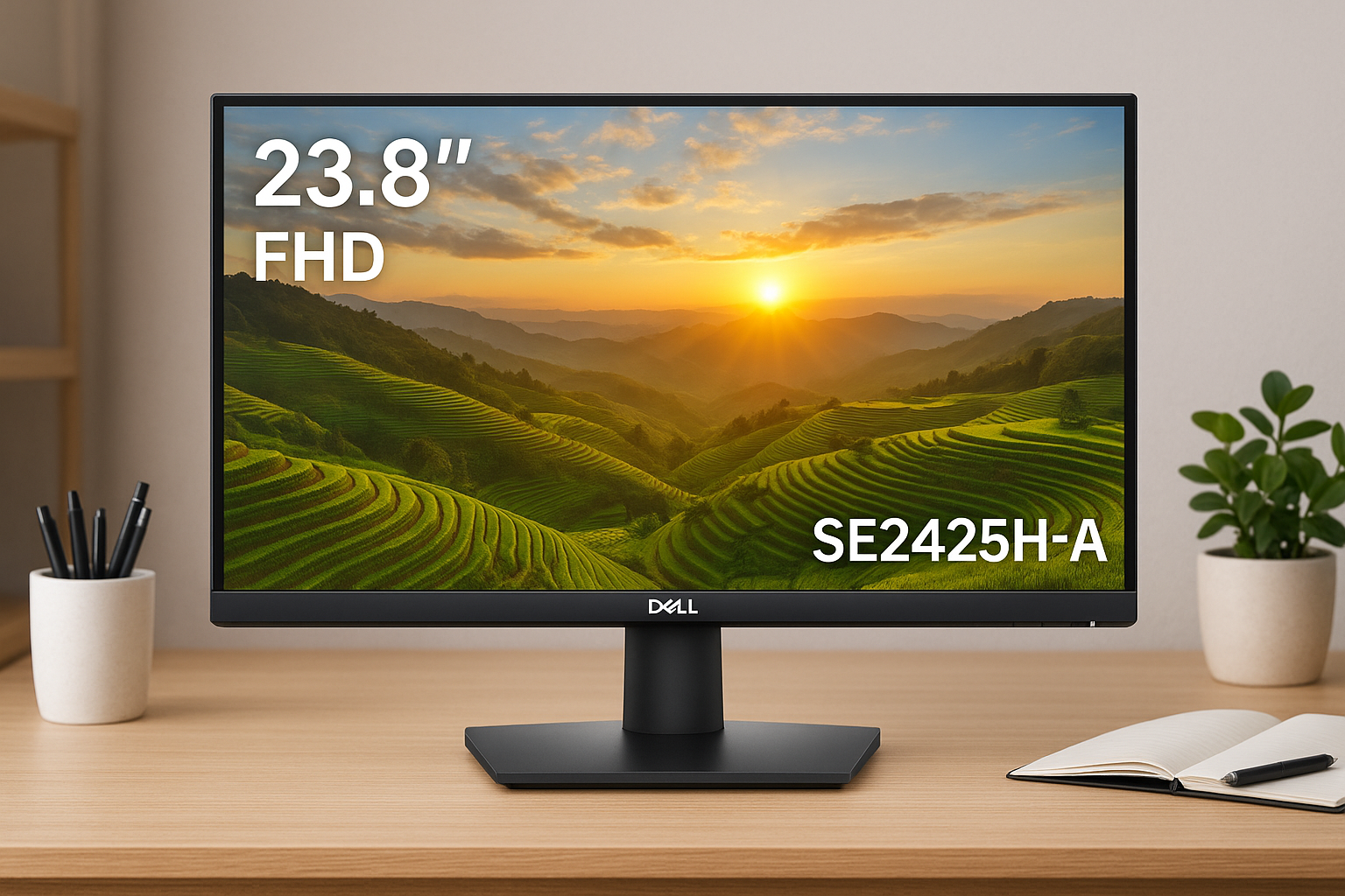 Dell SE2425H-A 23.8インチ モニター(5年保証/FHD/VA,非光沢/HDMIx1,VGAx1/傾き調整)
