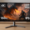 INNOCN 27M2V 27インチ ゲーミングモニターミニLED 4K モニター UHD 160Hzモニター, HDR1000 QD 量子ドット, 対応USB-C 90W/USB 3.0/HDMI2.1/DP(USBハブ対応), 動画編集, デザイン,IPS(非光沢), 銀 27M2V（2304分割）