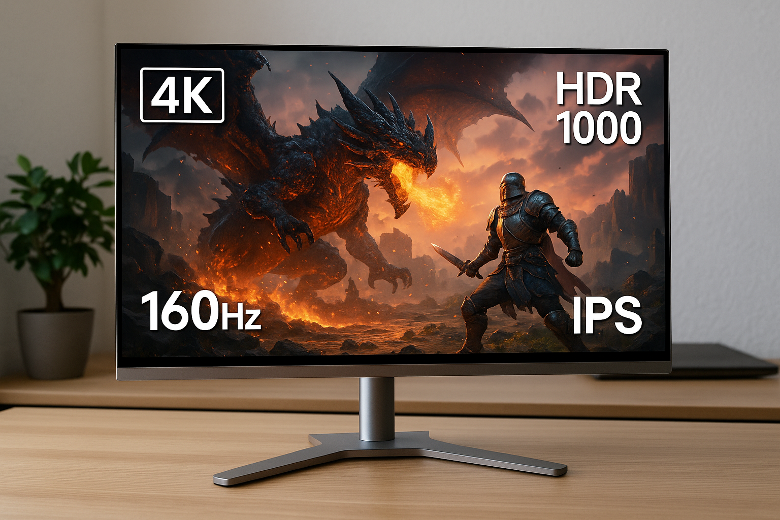 INNOCN 27M2V 27インチ ゲーミングモニターミニLED 4K モニター UHD 160Hzモニター, HDR1000 QD 量子ドット, 対応USB-C 90W/USB 3.0/HDMI2.1/DP(USBハブ対応), 動画編集, デザイン,IPS(非光沢), 銀 27M2V（2304分割）