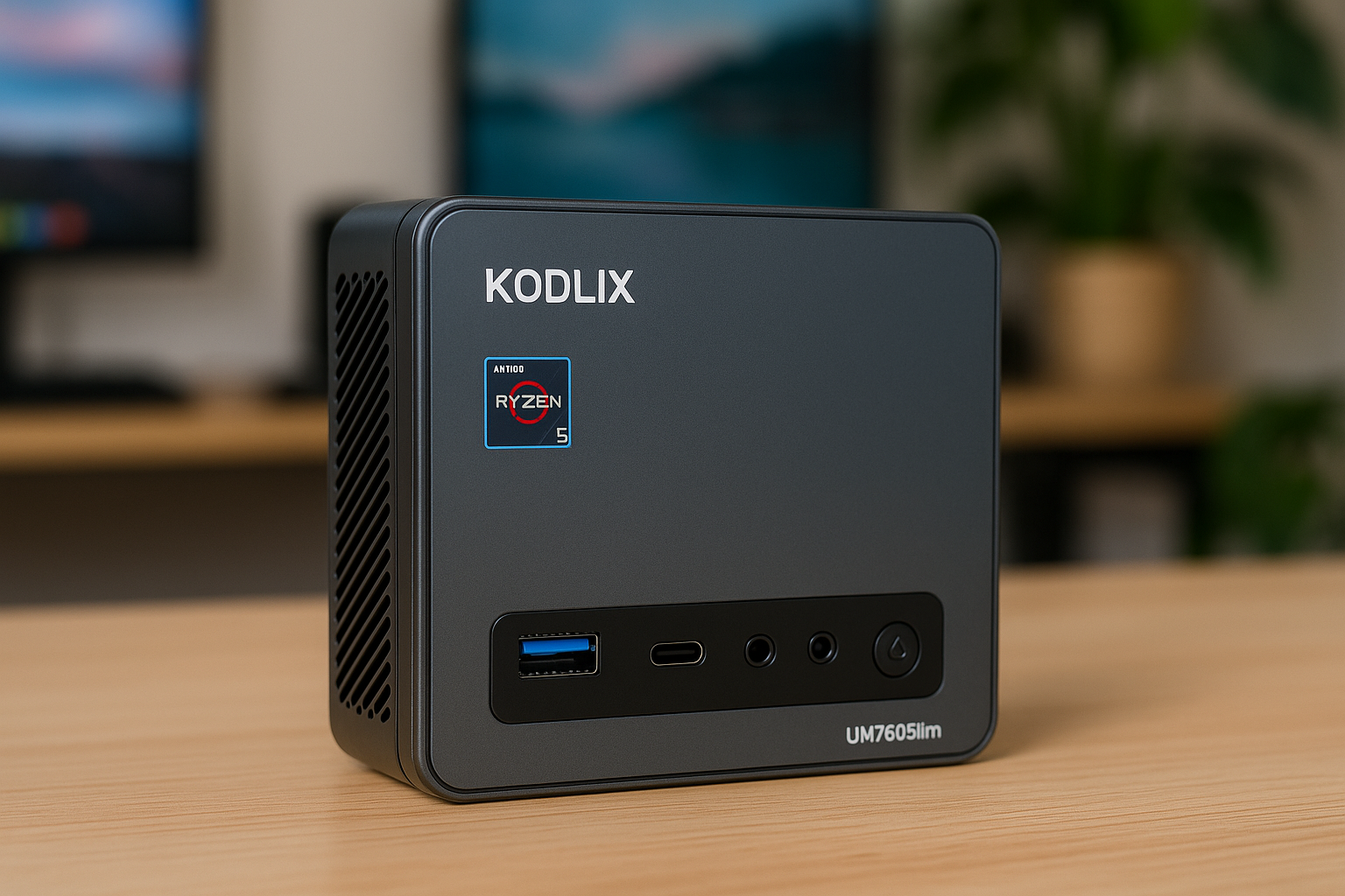 ミニPC UM760Slim KODLIX AMD Ryzen 5 7640HS(6C/12T 最大 5.0GHz)mini pc DDR5 16GB 1TB SSD Windows 11 Pro Radeon 760M ミニパソコン HDMI・USB4・DP 3画面 LAN・Wi-Fi6E・BT5.3