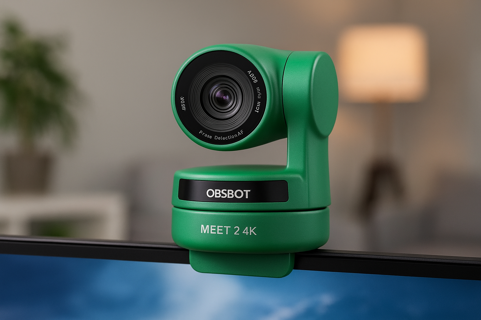 OBSBOT MEET 2 4K Webカメラ ウェブカメラ AI搭載 4800万画素 HDR 位相差検出AF フィルター加工 ノイズ低減マイク ライブ配信 ビデオ通話 PC Mac Windows (グリーン)