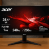 日本エイサー Acer ゲーミングモニター 24.5インチ VA 非光沢 フルHD 1ms 240Hz HDMI (250Hz DisplayPort/オーバークロック) AMD FreeSync™ Premium HDR 10 スピーカー内蔵 ヘッドホン端子 VESAマウント対応 チルト KG251QZbmiipx