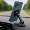Philips (フィリップス) マグネット車載スマホホルダー magsafeホルダー 超強力吸着 真空吸盤 携帯ホルダー 多角度調整 360°回転な台座 車用ホルダー 折りたたみ式 片手操作 カー用品 全機種対応 DLK4131B