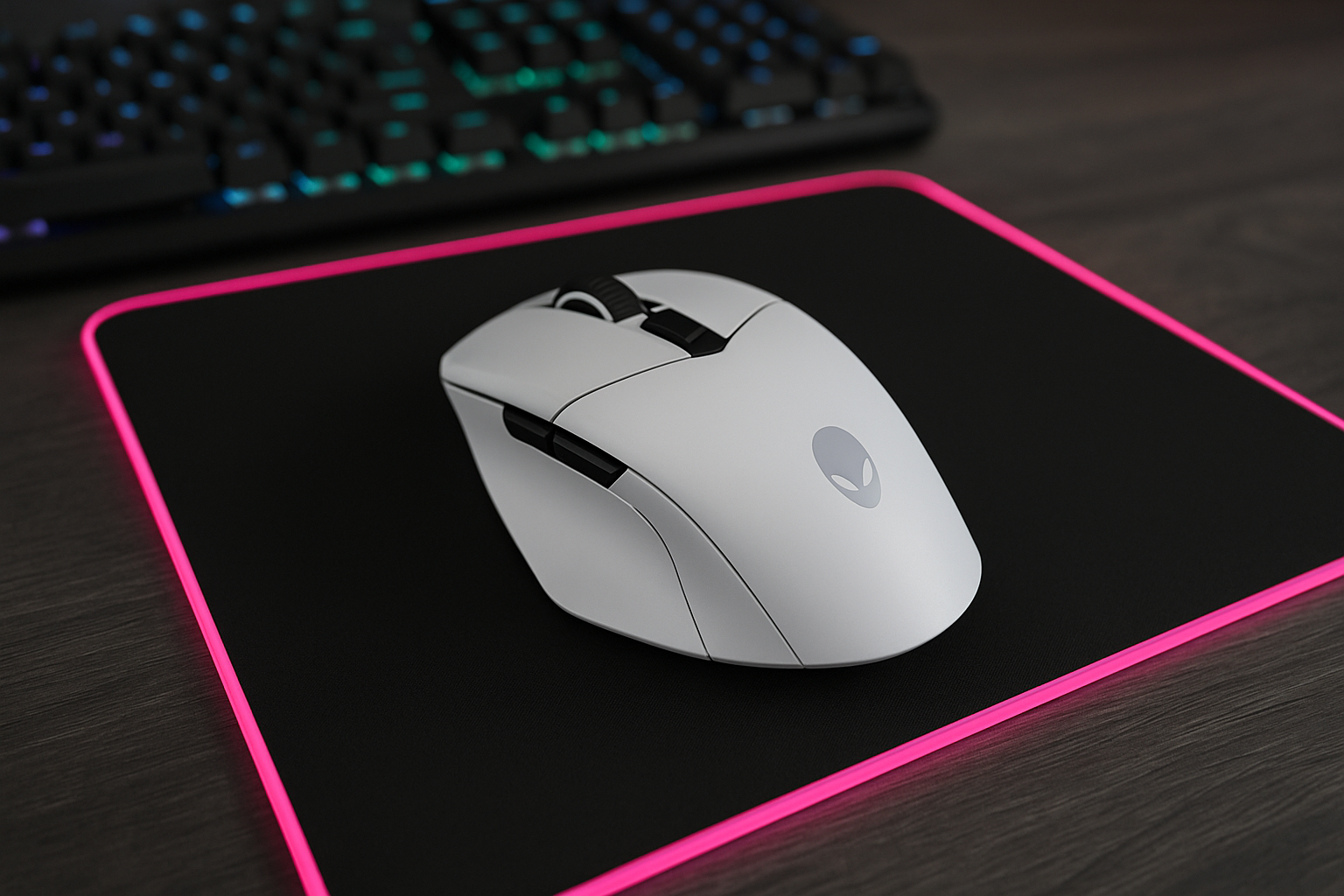 Dell ALIENWARE 有線/無線 最長300時間 ゲーミングマウス 7ボタン 16000DPIセンサー AW610M ルナライト 2年保証