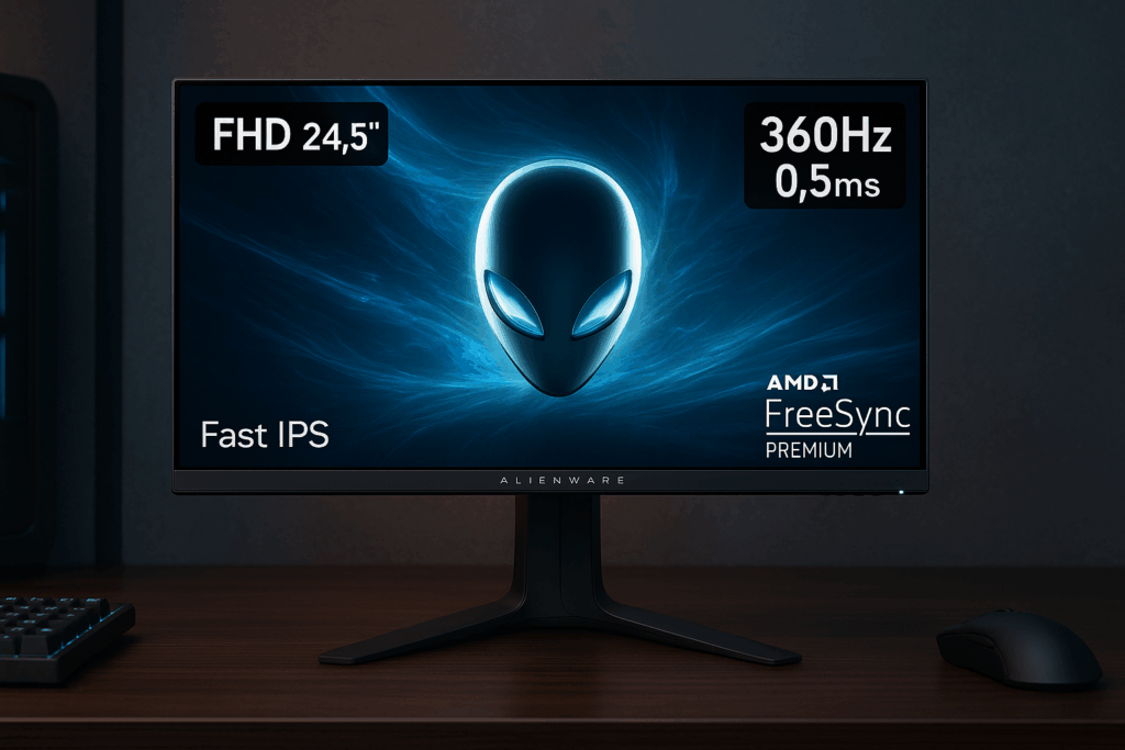 Dell AW2523HF 24.5インチ Alienware ゲーミングモニター(3年間無輝点交換保証/FHD/Fast IPS,非光沢/DP,HDMI/sRGB 99%/縦横回転,高さ調整/0.5ms/360Hz/AMD FreeSync ™Premium)