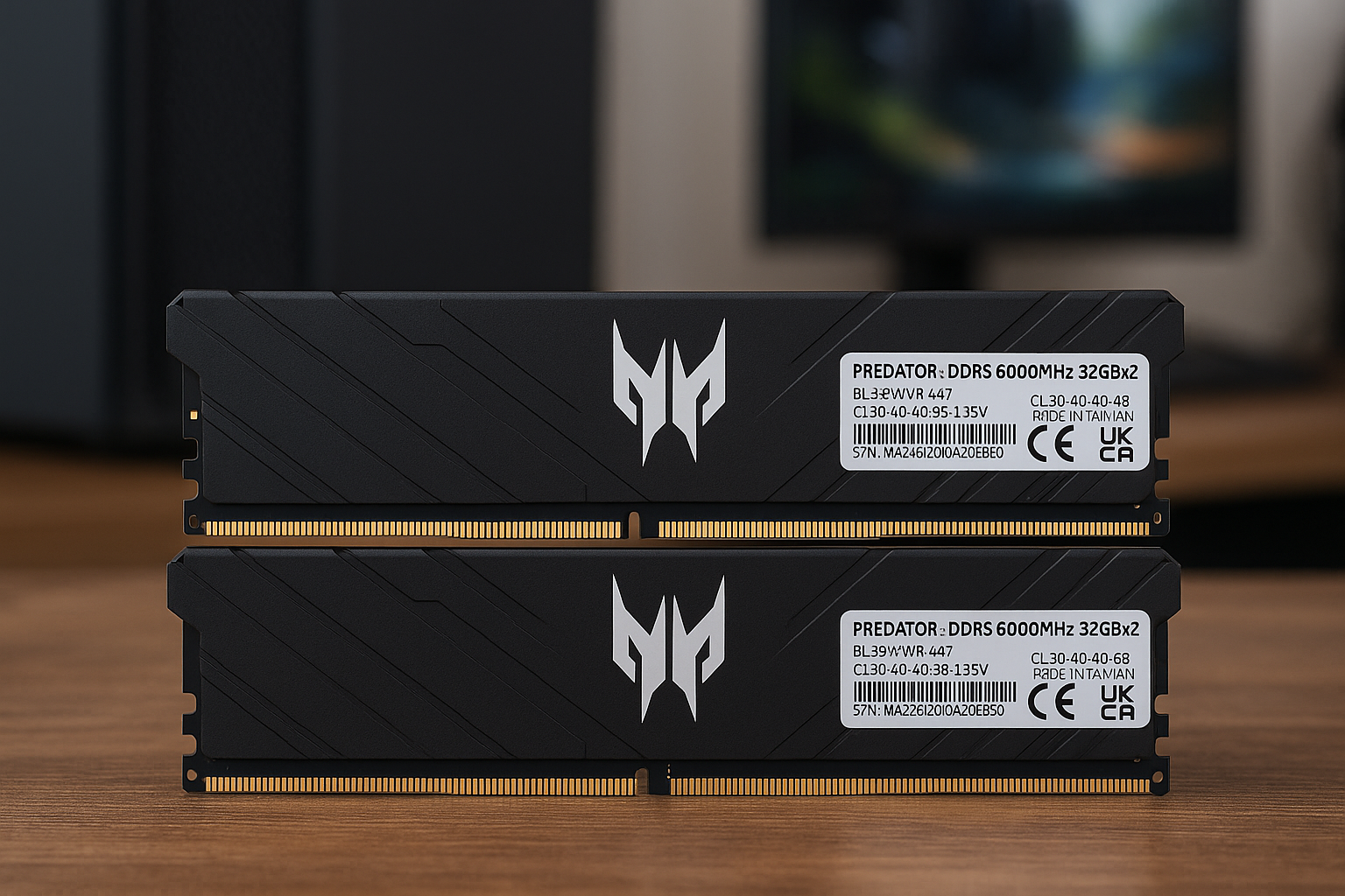 Acer Predator Pallas II DDR5 6000MHz 64GB(32GBx2枚) CL30 デスクトップPC用メモリ DDR5 シリーズ (PC5-48000) Intel XPM 3.0準拠 AMD EXPO メモリキット ブラック BL.9BWWR.437