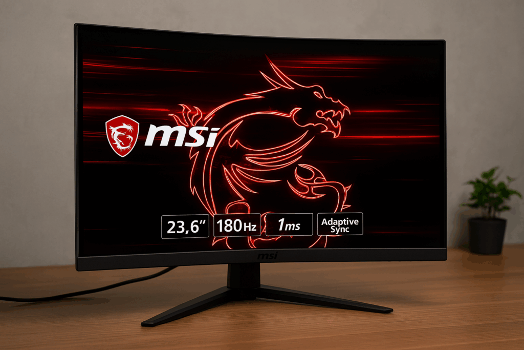 MSI 湾曲ゲーミングモニター G24C4 E2 23.6インチ/フルHD/VAパネル/180Hz/1ms/Adaptive Sync/HDMI/DP/メーカー3年保証
