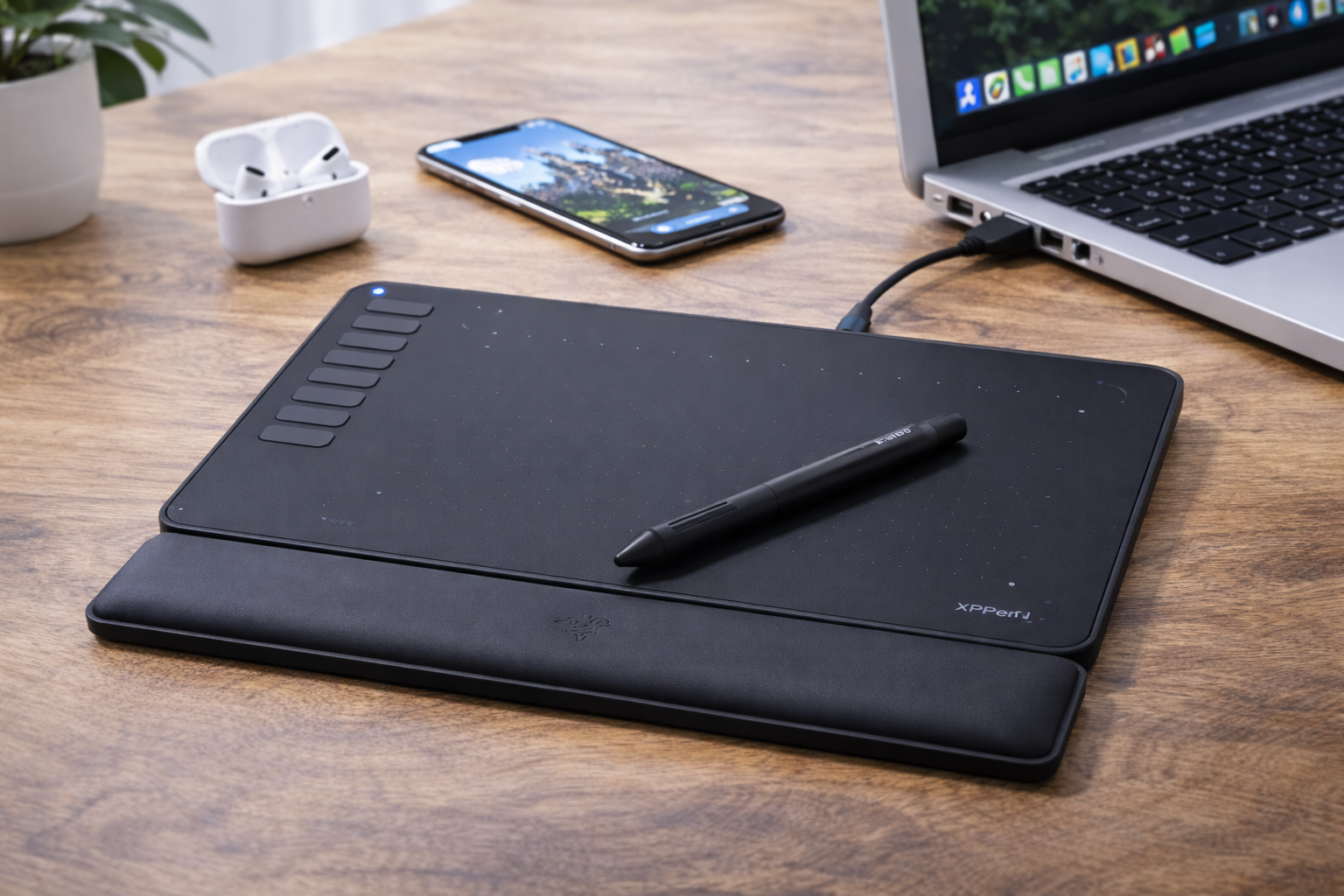 XPPen ペンタブ Deco LW ワイヤレス Bluetooth対応 板タブ ペンタブレット 10x6インチ X3チップ搭載ペン 傾き検知 選べる4色 デザイン テレワーク お絵かきソフト付 iPhoneのibisPaintに対応 Android/Windows/Mac/Chromebookに対応（ブラック）