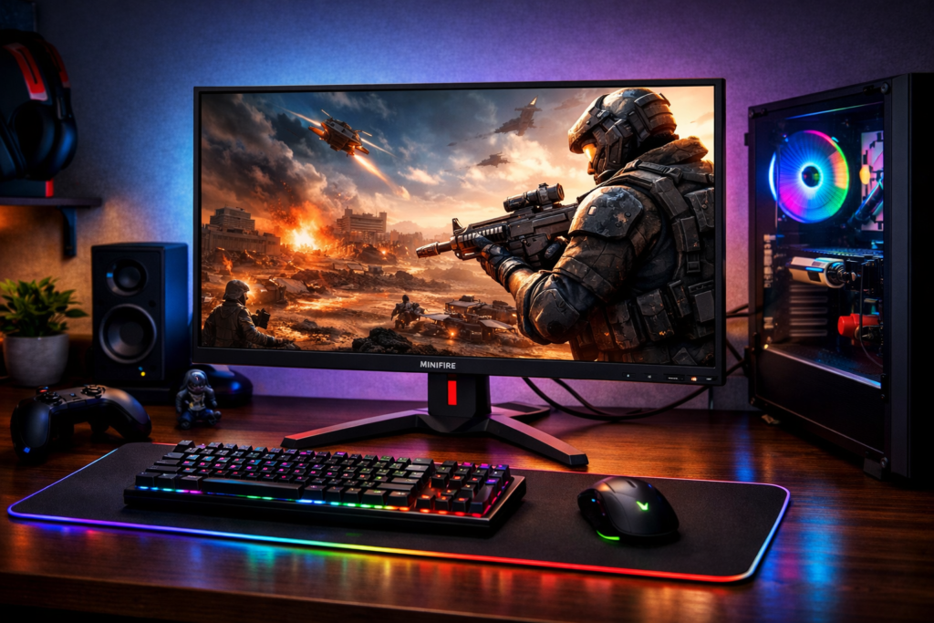 Minifire ゲーミングモニター 24インチ MFG24F4S超簡単レビュー。180Hz