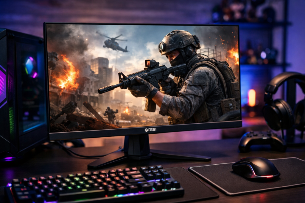 MSI ゲーミングモニター G255F 24.5インチ/フルHD/Rapid IPSパネル/180Hz/1ms(GTG)/Adaptive-Sync/HDMI/DP/メーカー3年保証