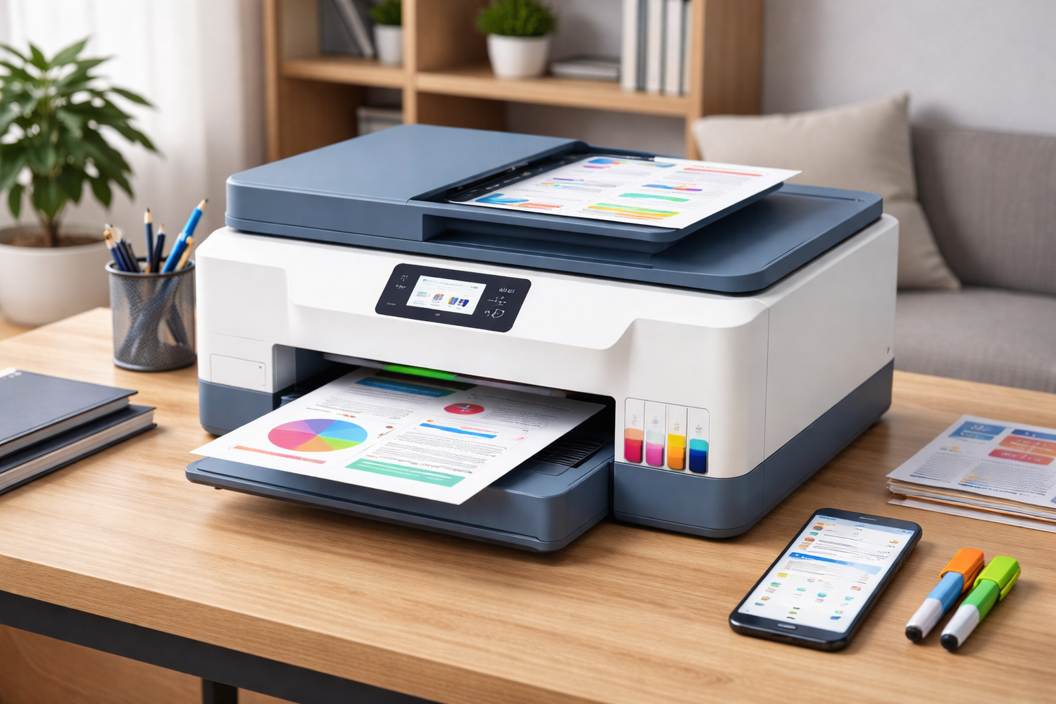 HP プリンター HP Smart Tank 7306 大容量インクタンク式 A4カラーインクジェット複合機 印刷 前面給紙 片面ADF搭載 自動両面印刷 ブルー スマートタンク