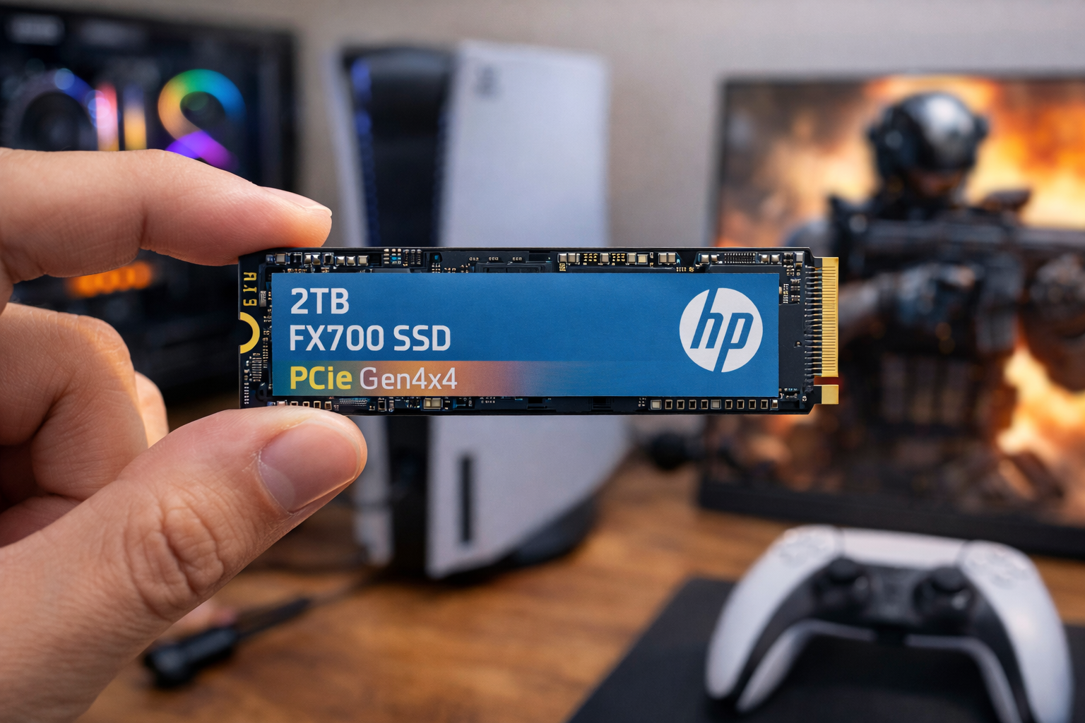 HP FX700 2TB SSD NVMe2.0 M.2 Type 2280 PCIe Gen4×4 最大読込：7200MB/s (R:7200MB/s、W:6200MB/s) 内蔵SSD 高耐久 PS5動作確認済み メーカー5年保証 8U2N5AA#UUF