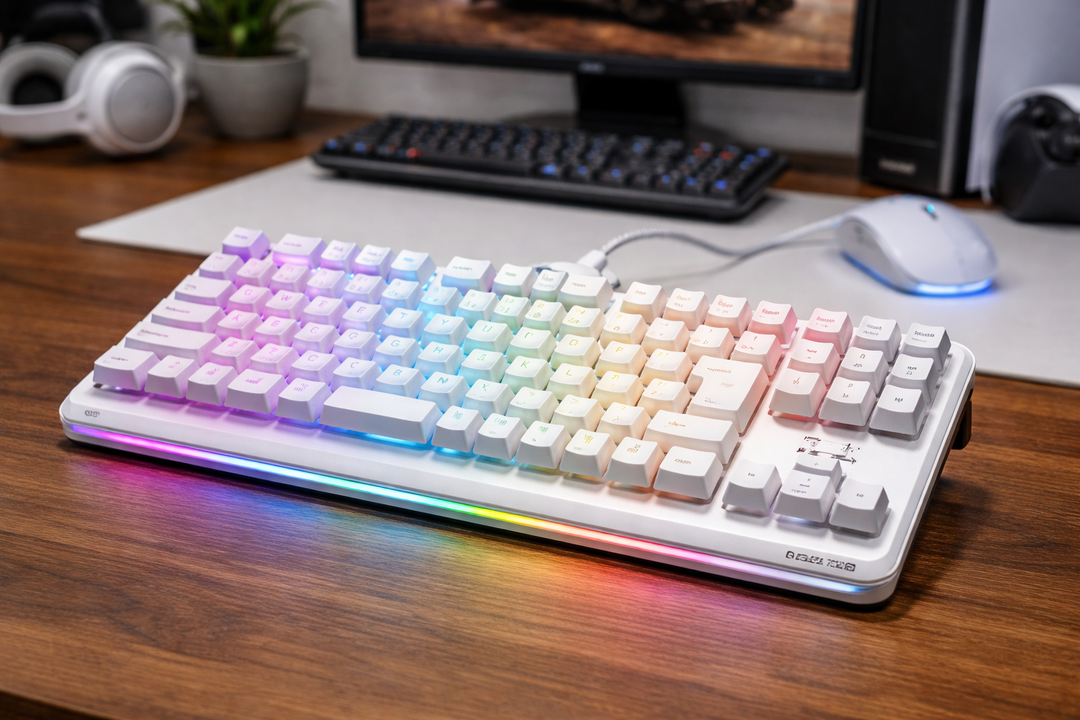 ラピッドトリガー 搭載 タートルビーチ(Turtle Beach) Vulcan II TKL Pro リアクタップ(SOCDクリーナー) 調整可能なアクチュエーション 搭載 JP 日本語配列 有線 ホワイト/白 ゲーミング ホールエフェクト アナログ テンキーレス RGB Windows 10以降