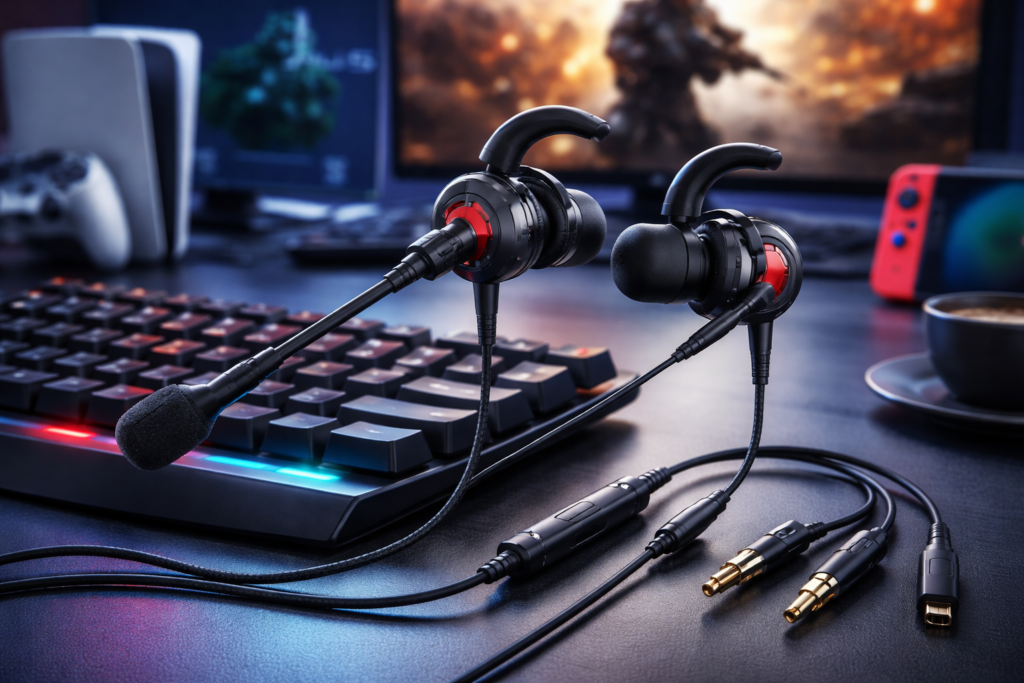 Pro V7 マイク付きゲーミングイヤホン for Gaming 有線 ゲーミングイヤホン ps5 イヤホン バイノーラル サラウンド ブラック Nintendo Switch 在宅勤務 テレワーク ビデオ会議 リモートワーク 3.5mm変換ケーブル付け PS4 荒野行動 ZOOM Skype対応 PC スマホ パソコン web会議用 ゲーム 誕生日 父の日 子供の日 ギフト