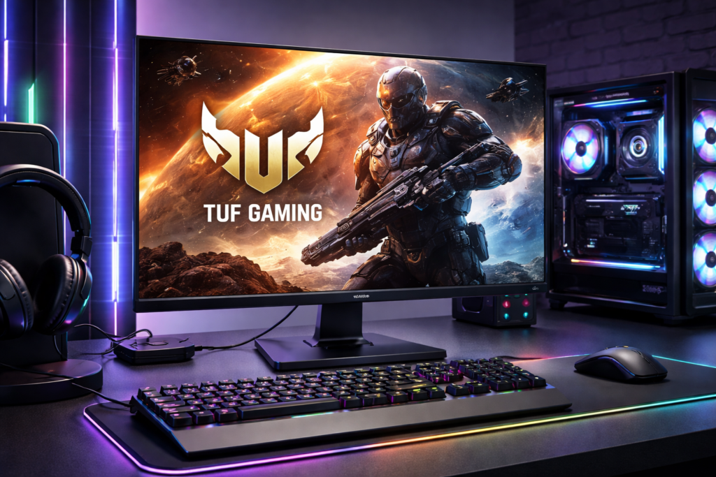 TUF Gaming VG259Q3Aゲーミングモニター – 24.5型フルHD (1920 x 1080)/180Hz/Fast IPS/ELMB/ 1ms (GTG)/FreeSync™/可変オーバードライブ/sRGB 99%/3年保証 / 国内正規品