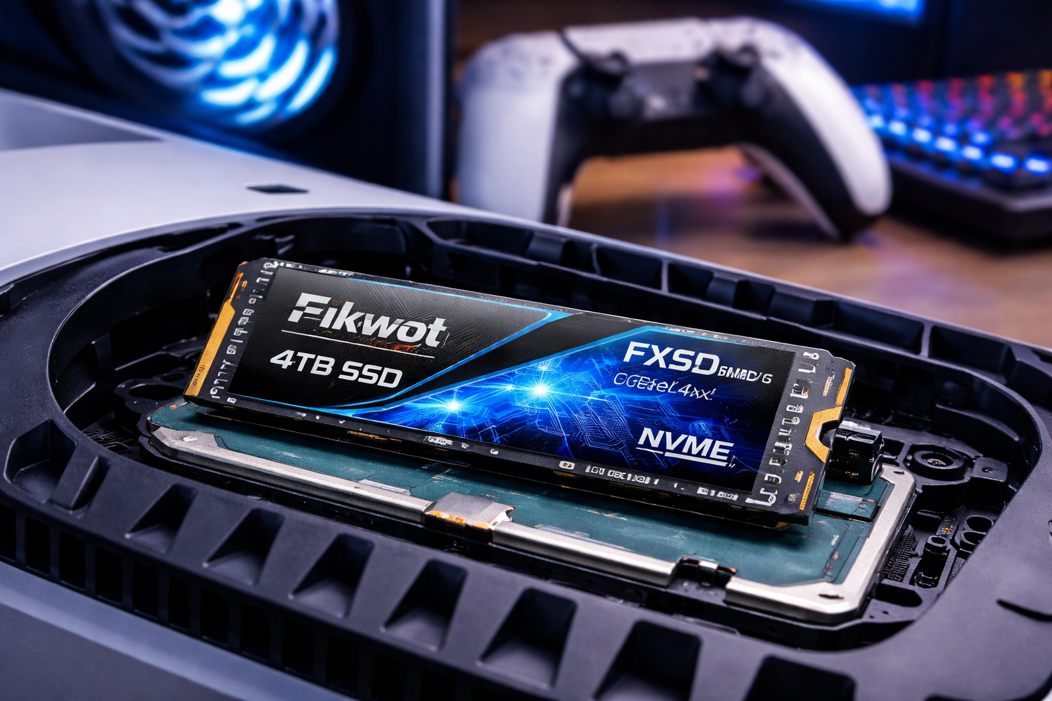Fikwot FX991 4TB M.2 SSD PCIe Gen4x4 最大転送速度 7300MB/秒(R:7300MB/s W:6200MB/s) NVMe SSD M.2 2280 新型PS5 / PS5動作確認済み 高耐久 3D NAND QLC 内蔵SSD メーカー5年保証