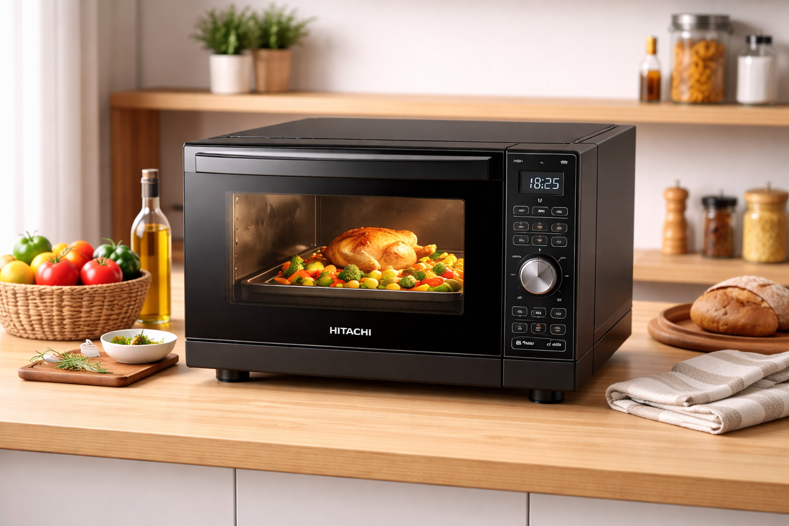 日立 オーブンレンジ ヘルシーシェフ 31L MRO-S8B K ブラック ボイラー式過熱水蒸気 重量センサー 250℃1段式ワイドオーブン 電子レンジ microwave 新生活