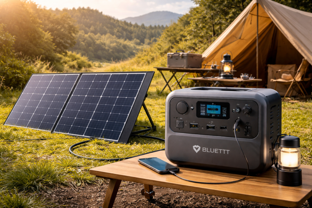 BLUETTI ポータブル電源 AC70 768Wh/1000W ソーラーパネルセット120W ソーラーチャージャー 太陽光発電 APP遠隔操作 UPS機能 電力リフト機能付 リン酸鉄 蓄電池 純正弦波 MPPT制御 節電 バックアップ電源 キャンプ/車中泊/防災グッズ/地震停電時に非常用電源 50Hz/60Hz対応 防災協会推奨