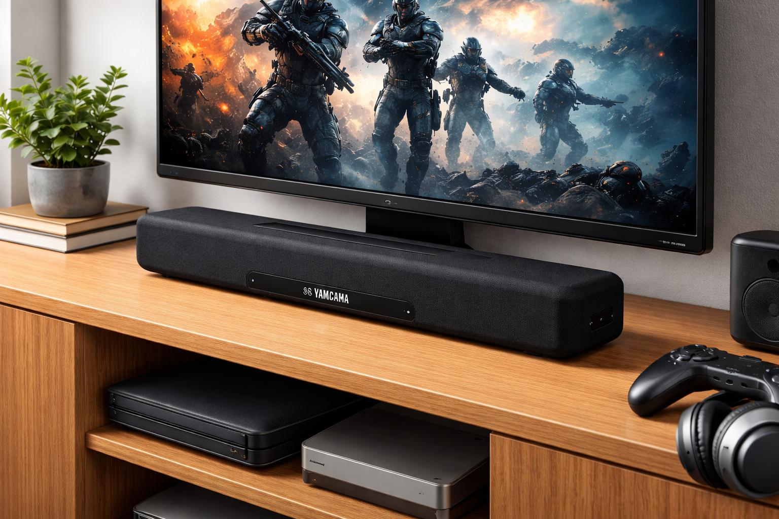 ヤマハ(YAMAHA) コンパクトサウンドバー SR-C20A 横幅60cm PC ゲーム スピーカー Bluetooth対応 テレビ/パソコン/スマホ ブラック