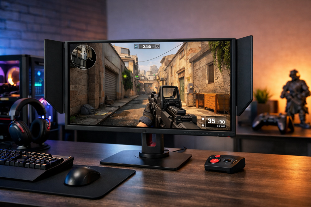 ベンキュージャパン BenQ ZOWIE XL2546X ゲーミングモニター (24.5型/Full HD/TN/240Hz/0.5ms/DyAc 2/Black eQualizer/VESA Standard Adaptive-Sync/小さめ台座/高さ・角度調整/S.Switch)