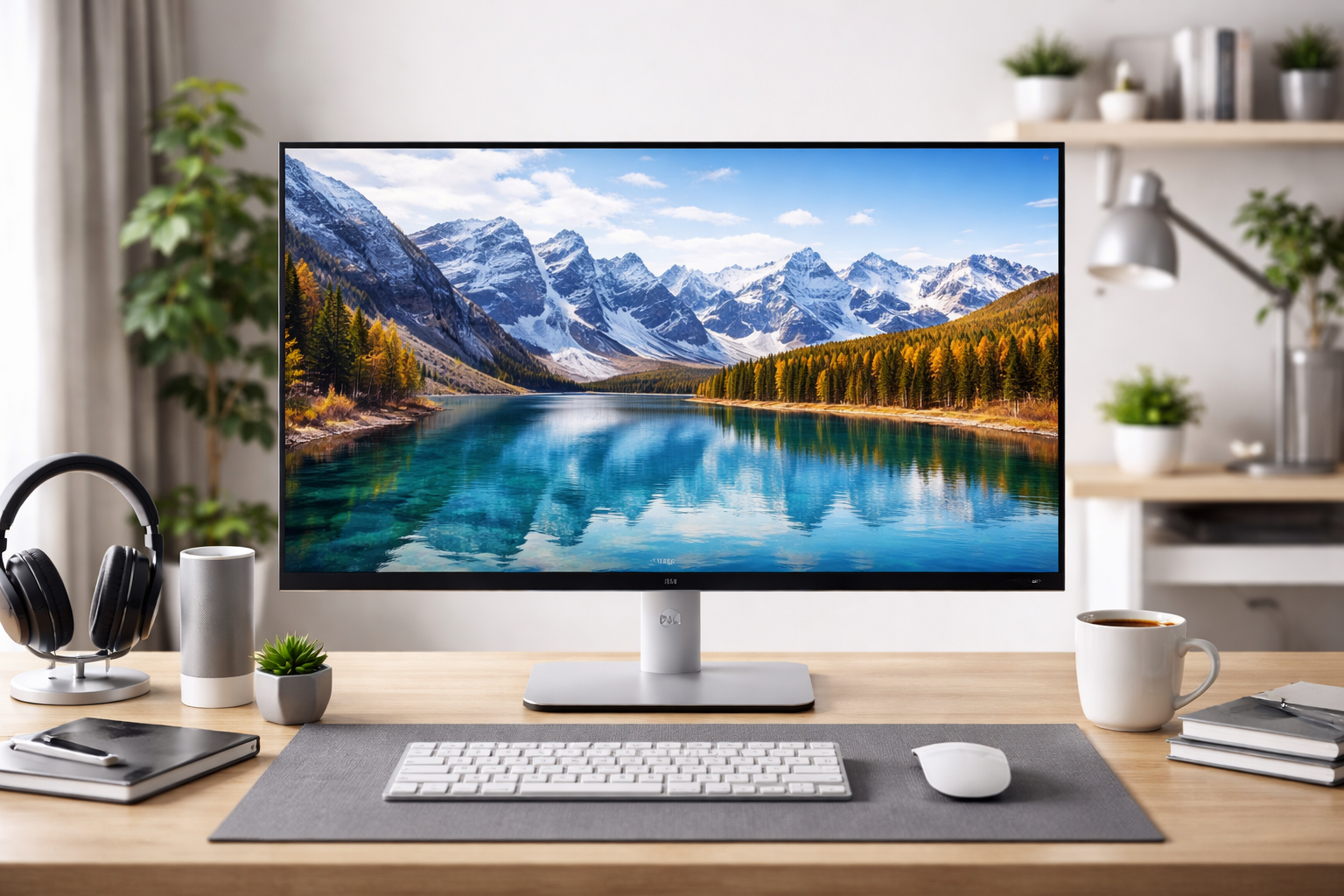 Dell S2721QS モニター 27インチ、4K UHD (3840 x 2160) IPS ディスプレイ、超薄型ベゼル、AMD FreeSync、HDMI、DisplayPort、VESA認定 - シルバー