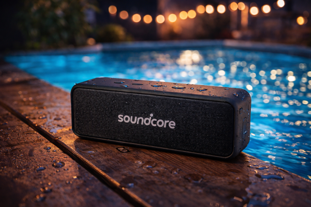 Anker Soundcore 2 (USB Type-C充電 12W Bluetooth 5 スピーカー 24時間連続再生)【完全ワイヤレスステレオ対応/強化された低音 / IPX7防水規格 / デュアルドライバー/マイク内蔵】(ブラック)