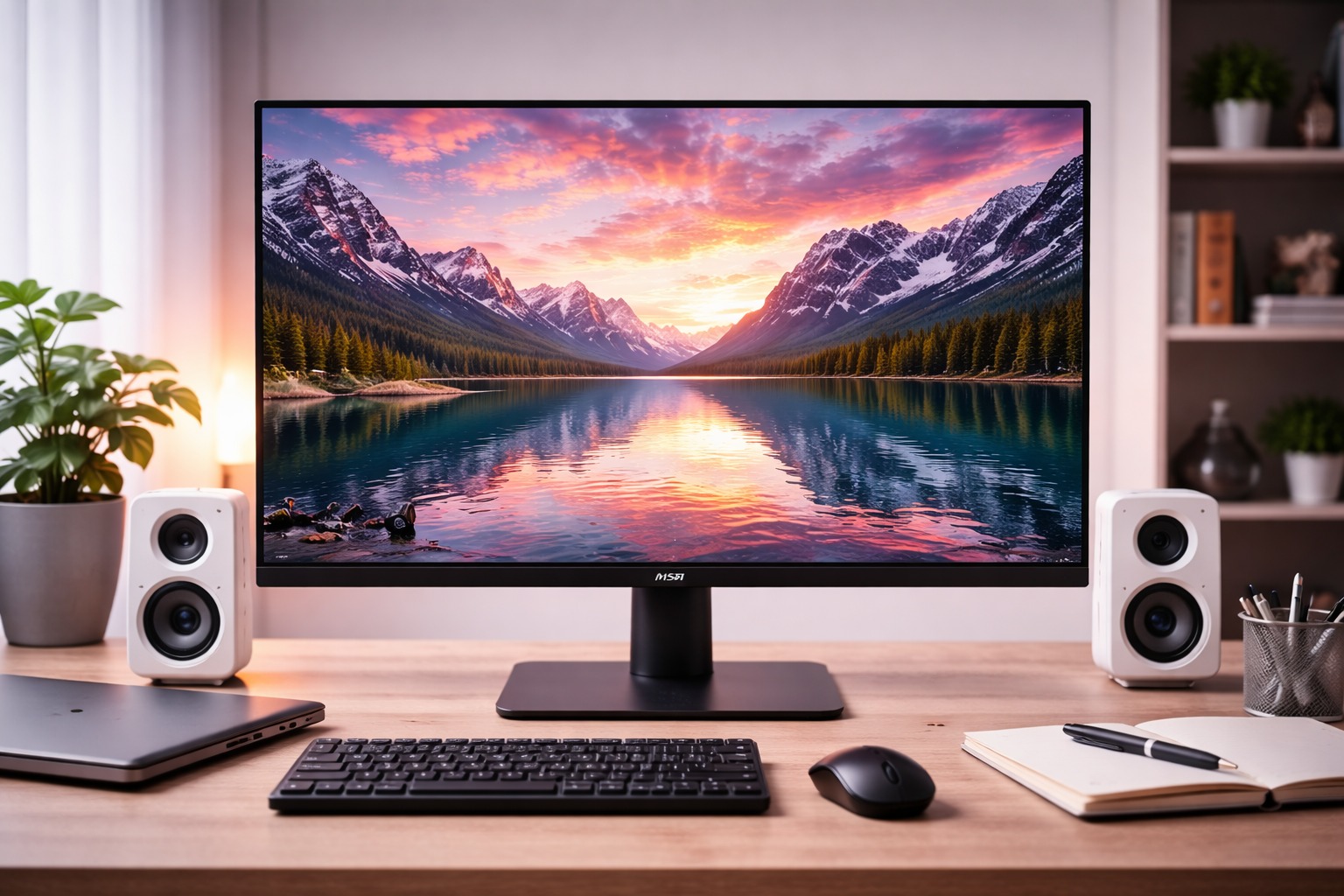 MSI モニター PRO MP273U 27インチ/4K UHD/IPSパネル/60Hz/4ms(GTG)/スピーカー/HDR/HDMI 2.0b/DP1.4a/VESA対応/メーカー3年保証