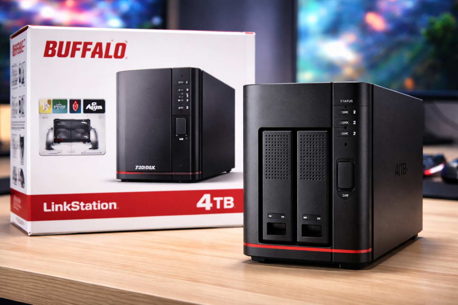バッファロー BUFFALO リンクステーション LS720D/N ネットワークHDD メカニカルハードデイスク 2ベイ 4TB LS720D0402/N