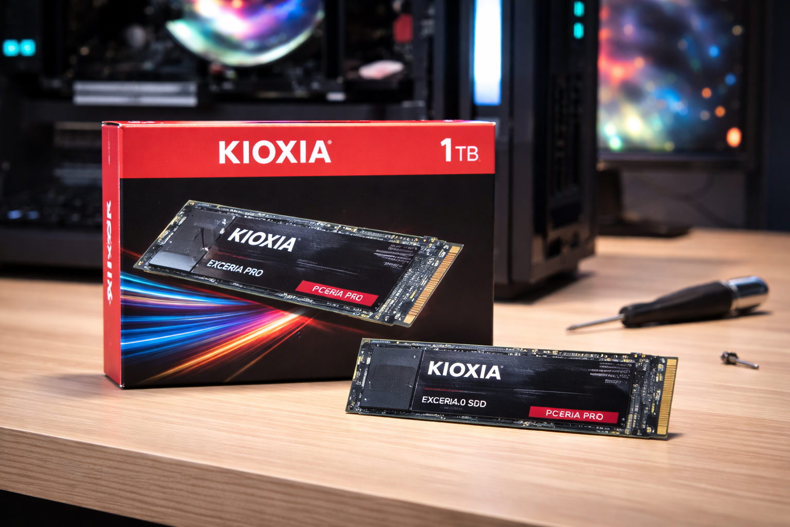 キオクシア KIOXIA 内蔵 SSD 1TB NVMe M.2 Type 2280 PCIe Gen 4.0×4 (最大読込: 7,300MB/s) 国産BiCS FLASH TLC 搭載 国内正規代理店5年保証 EXCERIA PRO SSD-CK1.0N4P/N