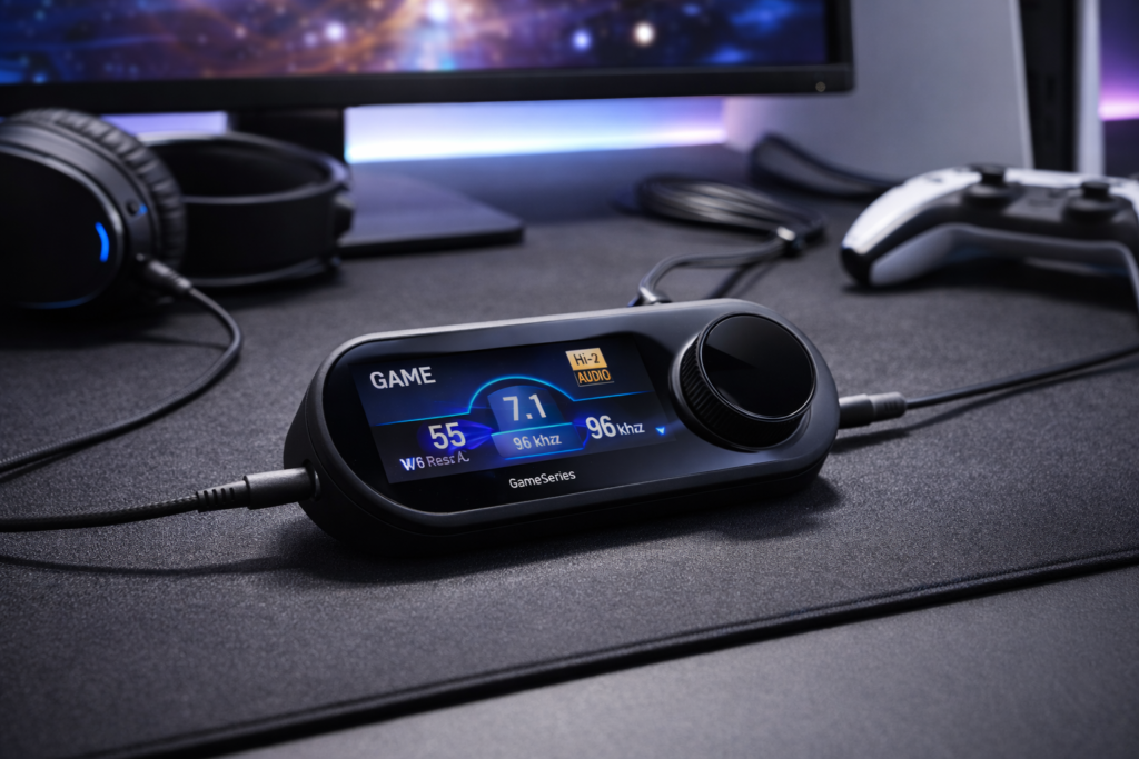 SteelSeries GameDAC Gen 2 有線 ミックスアンプ PS5 PS4 PC MixAmp ゲーミングヘッドセット用 ハイレゾ サラウンド 3.5mmオーディオジャック 光デジタル端子 USB 60262