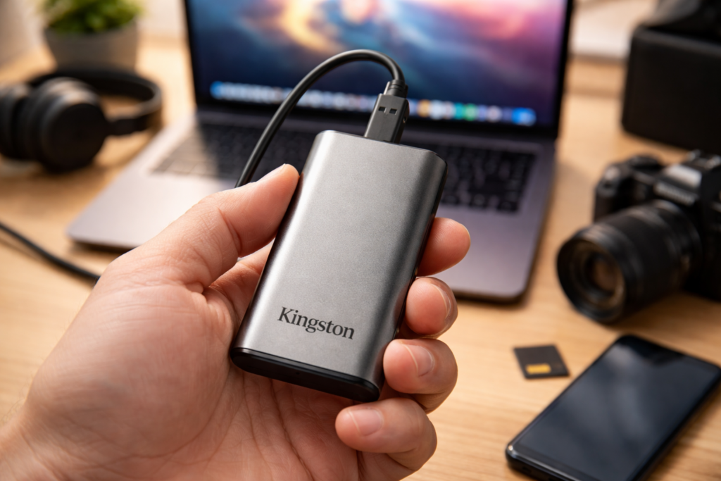 キングストンテクノロジー Kingston 外付け SSD 1000GB 1TB USB3.2 Gen2 読出最大1050MB/秒 ポータブル SXS1000/1000G 5年間のメーカー保証