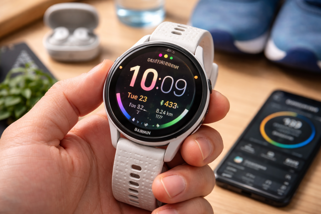 GARMIN(ガーミン)GPSランニングウォッチ Forerunner 265 Music 【ロングバッテリー/超軽量/高精度GPS/色鮮やかなAMOLEDタッチディスプレイ/アプリと連携してデータ管理/睡眠スコア・Body Battery計測/Music保存機能 有・無/Android/iOS対応/Suica機能搭載/防水/日本正規品】