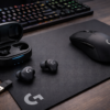 Logicool G ワイヤレス ゲーミング イヤホン G FITS 耳型 成型 + マウスパッド G440 ハード表面 [ GHS-FITSBK + G440f ] ブラック 国内正規品