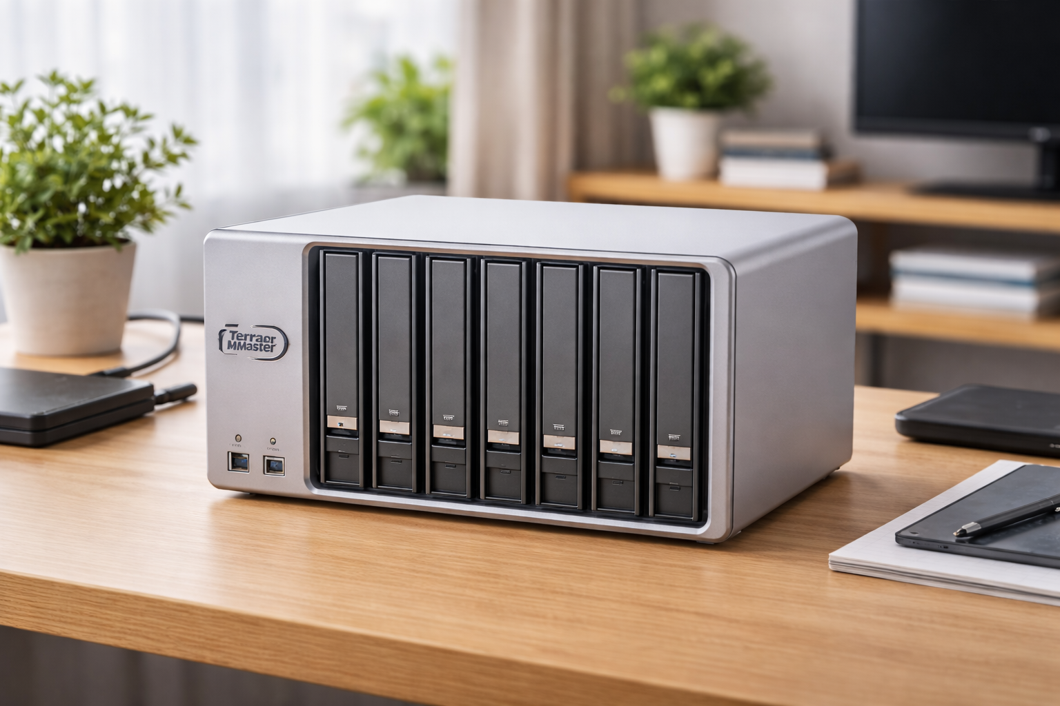 TERRAMASTER テラマスターF6-424 Max 6ベイ NASストレージ Core i5 1235U 10コア 12スレッド、16GB DDR5 RAM、10GbEポート X2、ビジネス向けネットワークハードディスクTRAID,TRAID +, Single, JBOD, RAID 0/1/5/6/10をサポート「HDD付属なし」