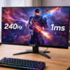 Z Z-Edge ゲーミングモニター 240Hz 25インチ ディスプレイ LED FHD 1920x1080/非光沢/VAパネル/超薄型/HDR/1ms/FreeSync/HDMI/DisplayPort UG25F