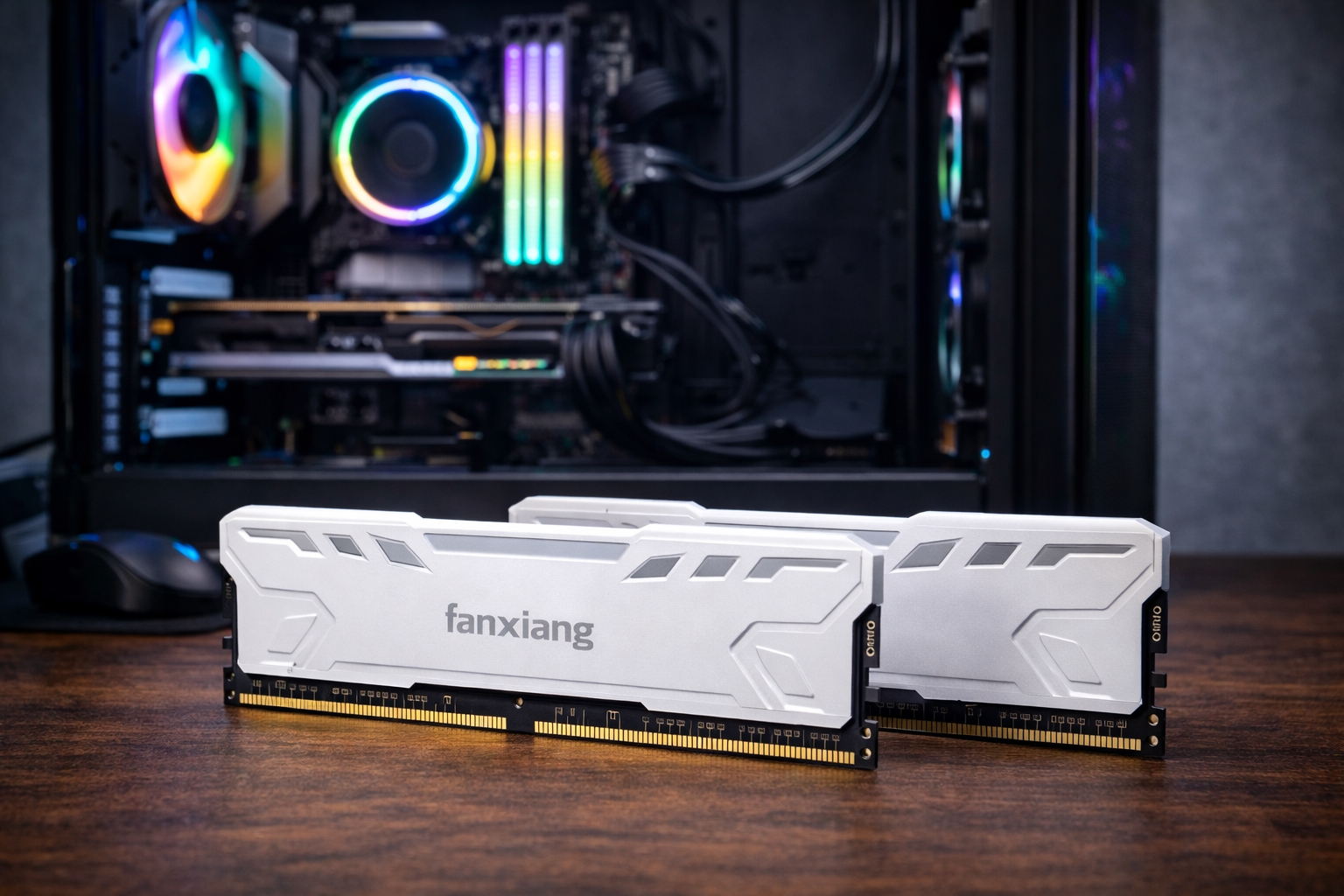 Fanxiang DDR4 32GB (2x16GB) 3200MHz RAM デスクトップPC用メモリ ヒートシンク付き XMP2.0オーバークロック可能なメモリ AMD対応 Intel対応 高性能 低消費電力 ゲーム ストリーミング プロフェッショナル作業用 マルチタスクに最適 ホワイト