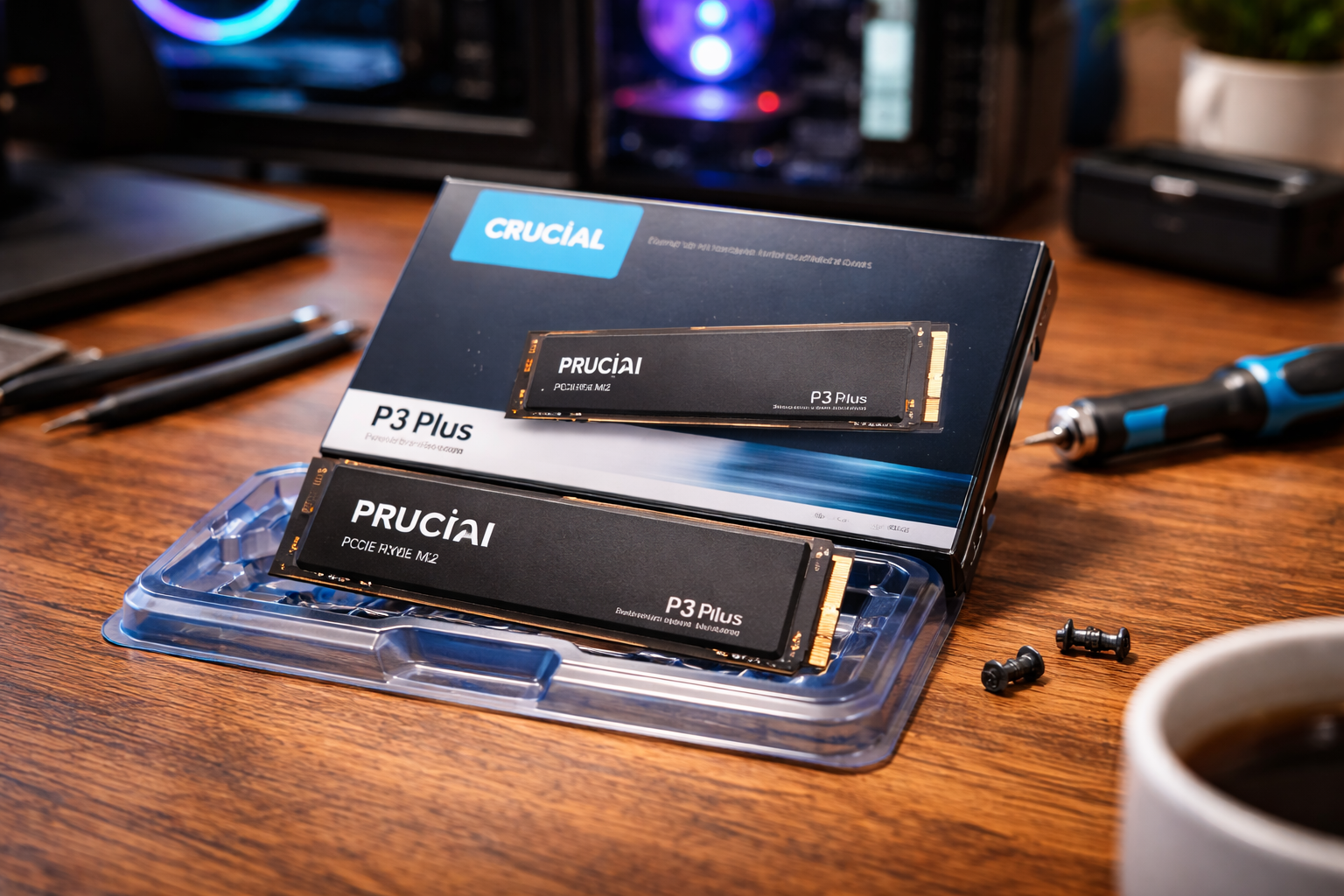 Crucial(クルーシャル) P3plus 4TB 3D NAND NVMe PCIe4.0 M.2 SSD 最大4800MB/秒 CT4000P3PSSSD8JP 5年保証 国内正規代理店品