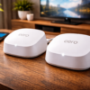 Amazon eero 6+ - メッシュwifi システム | AX3000 | 1.0Gbpsイーサネット | 最大wifi範囲280m² | 同時接続デバイス約75台 | 2ユニット