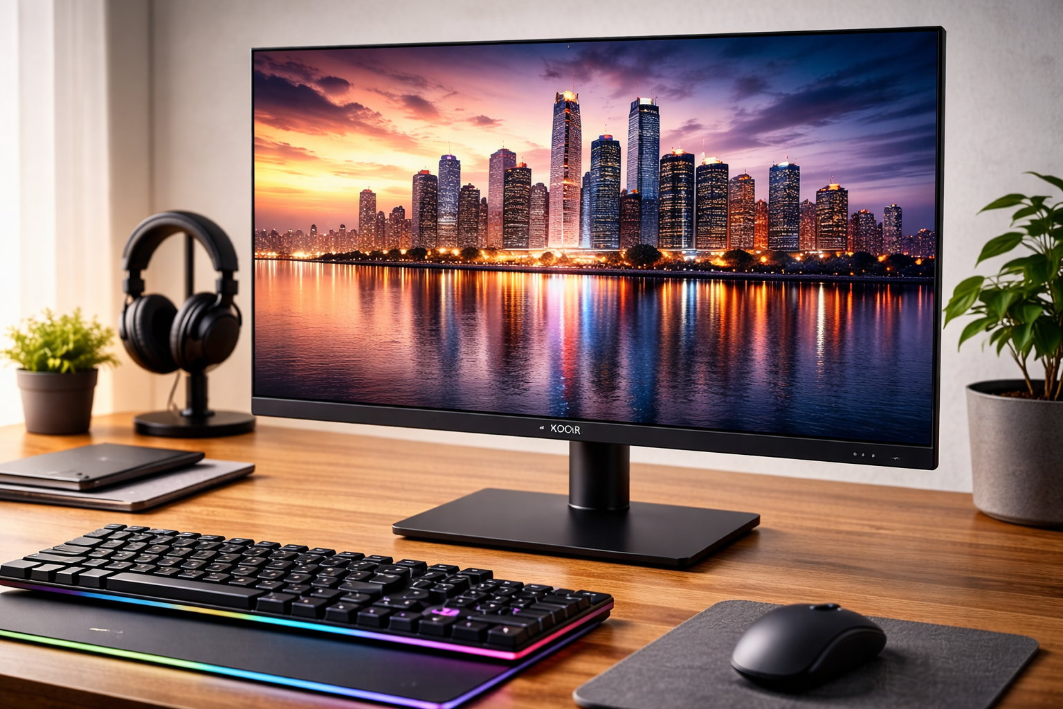 KOORUI 27インチ モニター 4k ディスプレイ IPS非光沢 pcモニター HDR10/60Hz/ブルーライト軽減/スリムベゼルス/HDMI/DP/VESA対応,N07