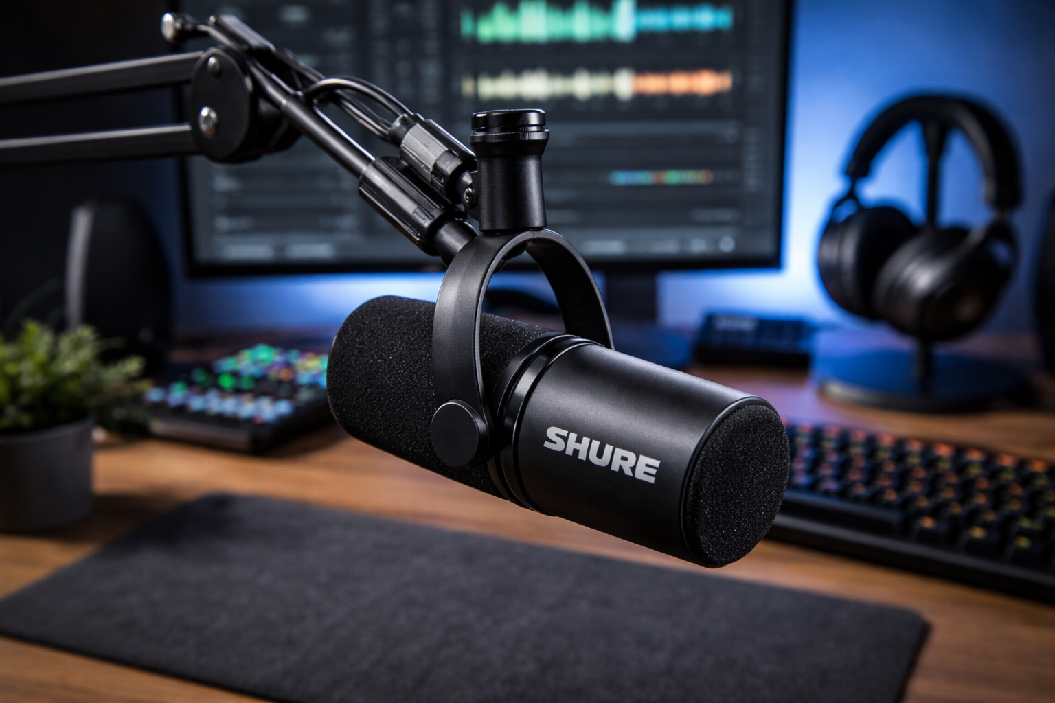 SHURE シュア MV7 ポッドキャストマイクロホン MV7-K-J ダイナミックマイク カーディオイド 単一指向性 USB XLR 有線 ノイズ除去 配信 ストリーミング YouTube 録音 レコーディング 実況 ゲーム ゲーミング ボーカル DTM 宅録 テレワーク MOTIVシリーズ iOS Android Mac Windows対応 ブラック【国内正規品/メーカー保証2年】