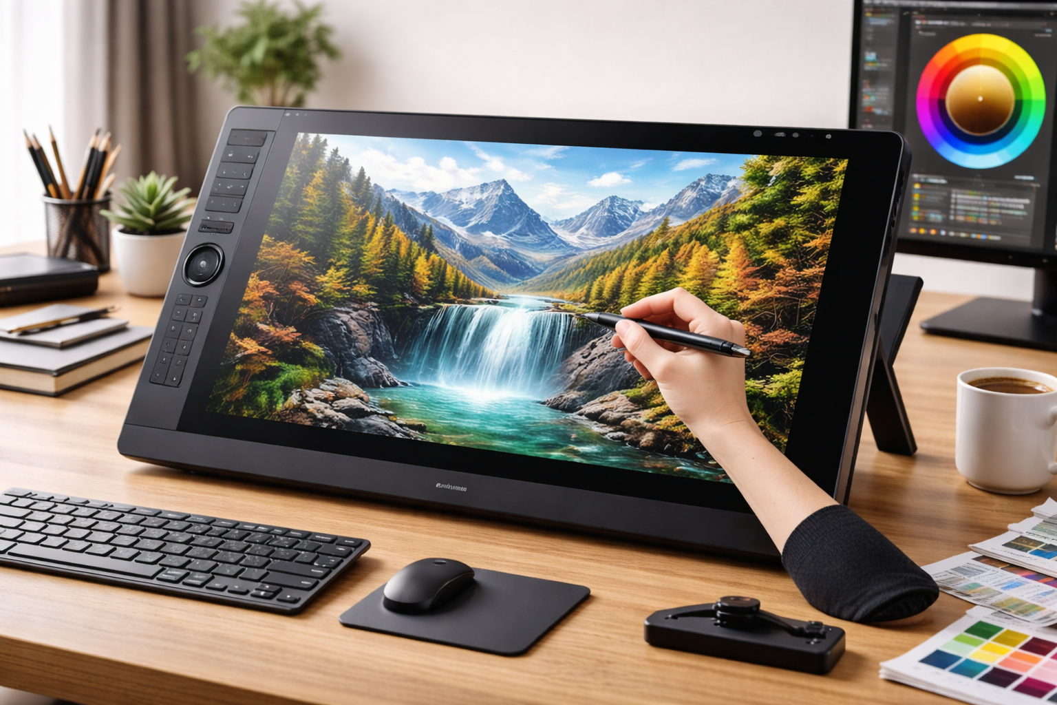 ワコム液晶ペンタブレット23.6型 Wacom Cintiq Pro 24 ペン&タッチモデル オリジナルデータ ブラック TDTH-2420/K0