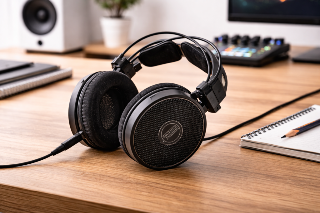 オーディオテクニカ ATH-R70x プロフェッショナル モニターヘッドホン 開放型 有線 【 DTM ミックス マスタリング 音楽鑑賞 着脱式ケーブル 3.0m オープン型 軽量設計 長時間使用 】