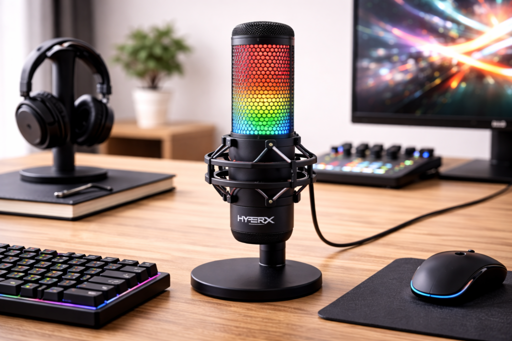 HyperXQuadCast 2 コンデンサーマイク USBマイク ストリーマー HyperX QuadCast 2 コンデンサーマイク USBマイク ブラック 872V1AA