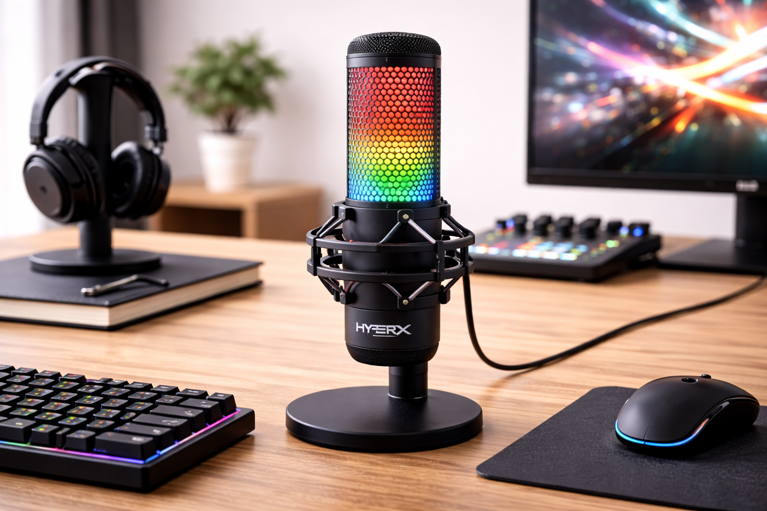 HyperX QuadCast 2 コンデンサーマイク USBマイク ストリーマー/コンテンツクリエーター/ゲーマー向け/PC Mac 2年保証 872V1AA