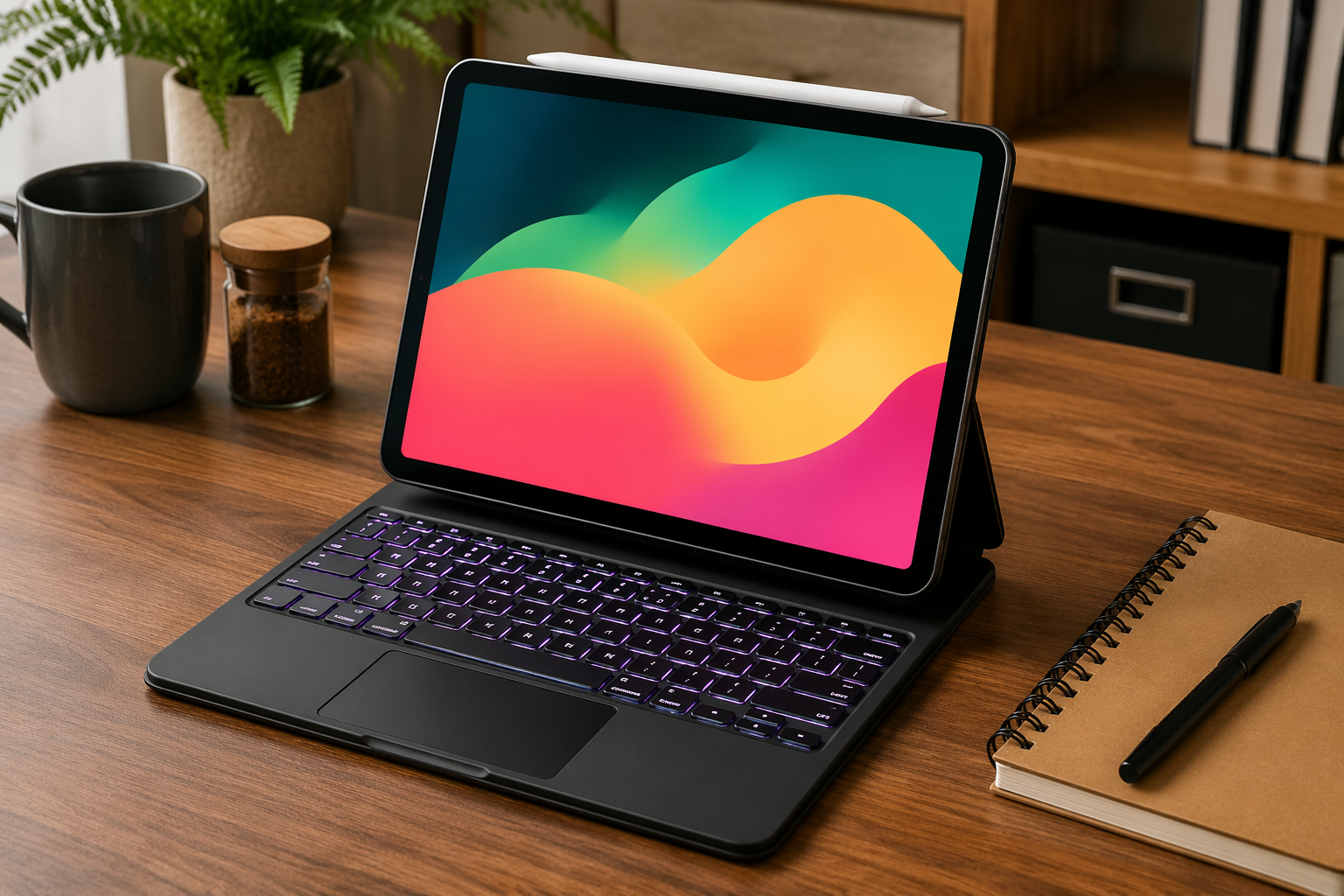 HOU iPad Air 11インチ 全面トラックパッド対応 スマートキーボード T89S